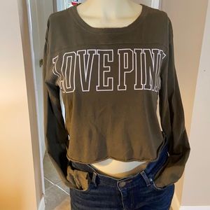 long sleeve olive shirt